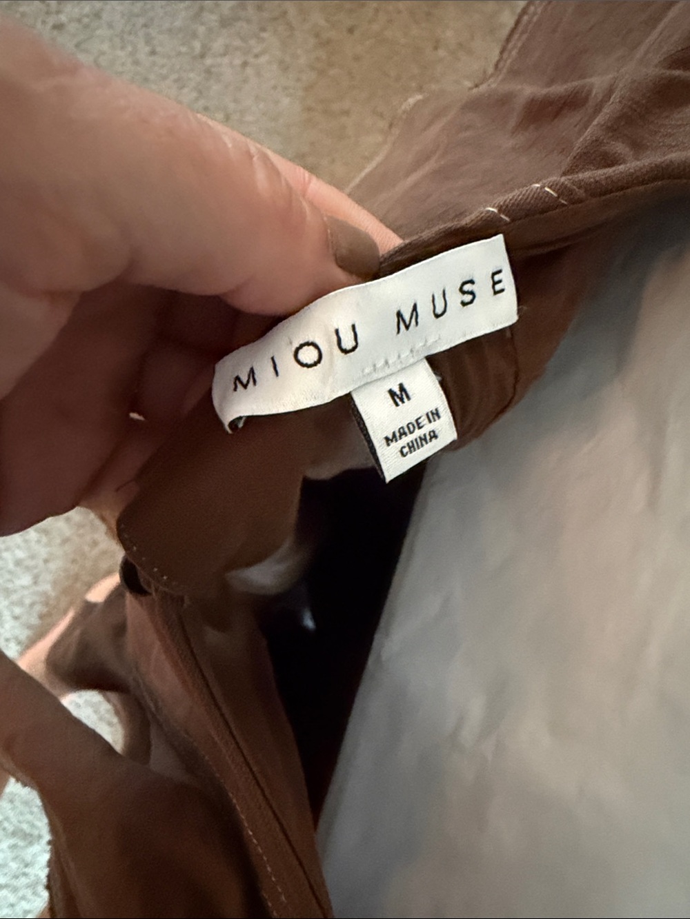 Miou Muse Brown Ruffle Dress Womens M - Picture 3 of 3
